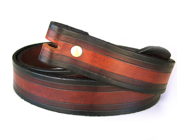 Striped Leather Belts