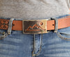 mountain metal belt buckle