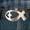 Jesus fish belt buckle