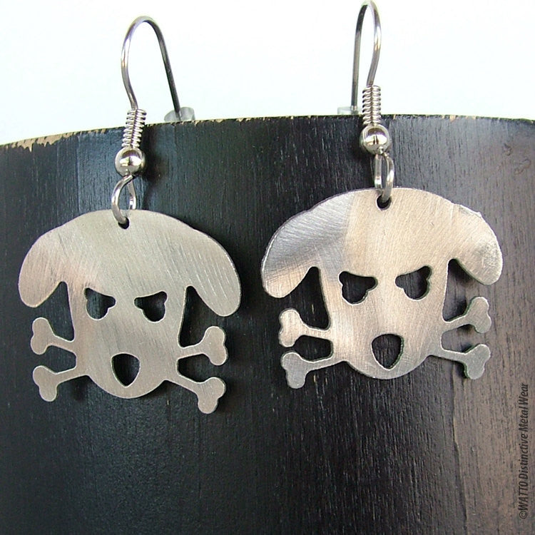 dog stainless steel earrings - Outlaw Doggy Holmes