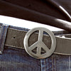 peace sign belt buckle