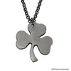 Shamrock Charm with Gunmetal Chain